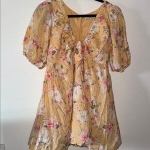Abercrombie & Fitch Yellow Floral Dress
